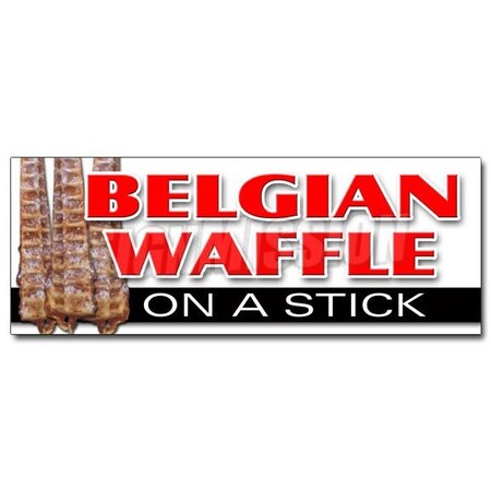 Signmission BELGIAN WAFFLE ON STICK DECAL sticker lolly dough sweets fudge puppies, D-12 Belgian Waffle On Stick D-12 Belgian Waffle On A Stick